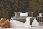 Anthracite Vintage Bouquet Wall Mural