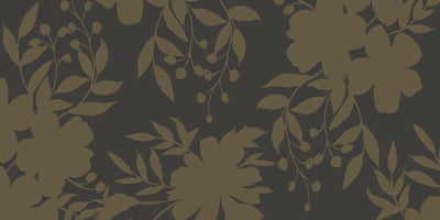 Anthracite Vintage Bouquet Wall Mural