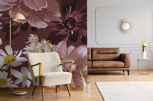 Berry Floral Wall Mural