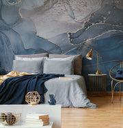 Abstract Gold Ink Wall Mural