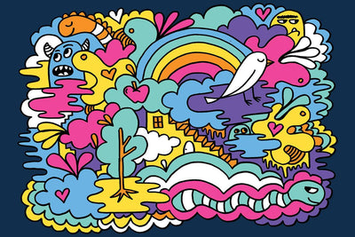 Colour Doodle Wall Mural