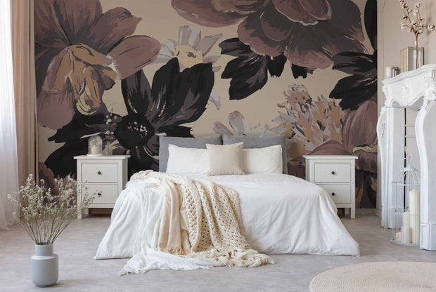 Nude Floral Wall Mural