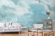 Blue Sea Abstraction Wall Mural