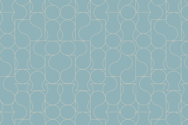 Teal Crystal Wallpaper Mural