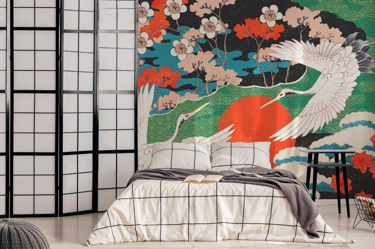 Vintage Japanese Art Wall Mural