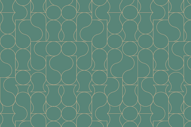 Green Crystal Wallpaper Mural
