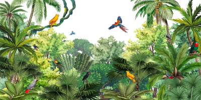 Sticker mural rond Kikki Belle - Félins de la jungle