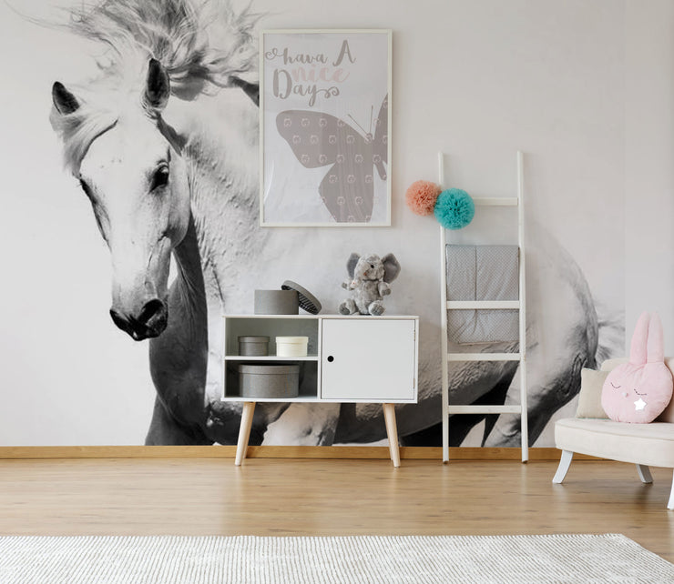 White Horse Wallpaper Mural