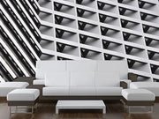 Abstract Architecture Mural-Abstract,Black & White,Buildings & Landmarks,Urban-Eazywallz