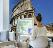 Abstract Colosseum Drawing Wall Mural-Abstract,Buildings & Landmarks,Category Details-Eazywallz