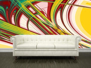 Abstract Curves Mural-Abstract-Eazywallz
