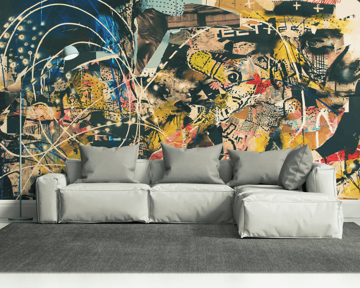 Abstract Graffiti Art Wall Mural-Urban,Textures,Modern Graphics-Eazywallz