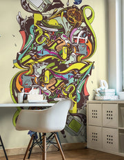 Abstract illustration Wall Mural-Abstract,Urban,Modern Graphics-Eazywallz