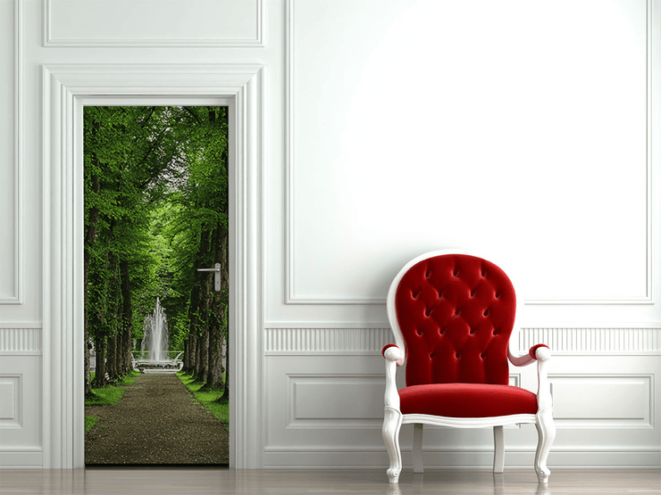 Alley in Park Door Mural-Landscapes & Nature-Eazywallz