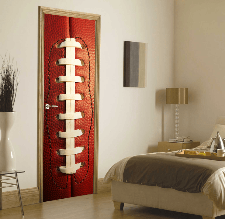 American Football Laces Door Mural-Sports-Eazywallz