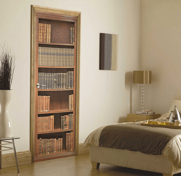 Antique Library Door Mural-Vintage-Eazywallz