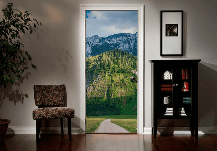 Austrian Mountain Path Door Mural-Landscapes & Nature-Eazywallz