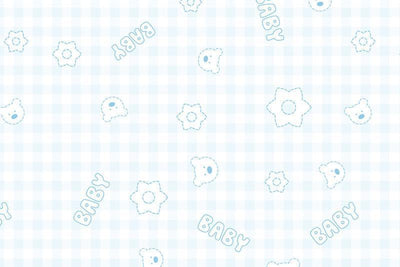 Baby blue seamless pattern Wall Mural-Kids' Stuff-Eazywallz