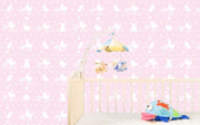 Baby items in pink Wall Mural-Kids' Stuff-Eazywallz