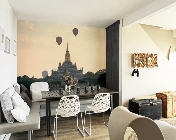 Balloons in Myanmar Wall Mural-Landscapes & Nature-Eazywallz