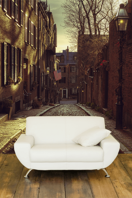 Beacon Hill, Boston Wall Mural-Cityscapes,Urban-Eazywallz