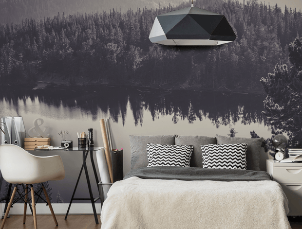 Black and White Canadian Landscape Wall Mural-Landscapes & Nature-Eazywallz
