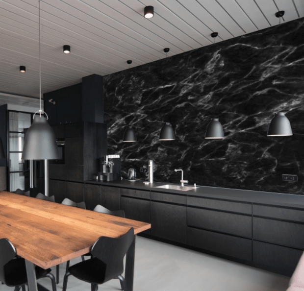 Black Marble Wall Mural-Textures-Eazywallz