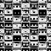 Black & White Tapes Pattern Wall Mural-Patterns-Eazywallz