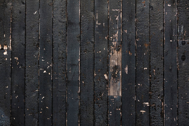Black Wood Planks Wall Mural-Textures-Eazywallz