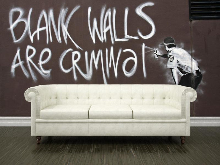 Blank walls are criminal Wall Mural-Urban,Words-Eazywallz