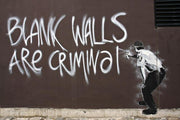 Blank walls are criminal Wall Mural-Urban,Words-Eazywallz