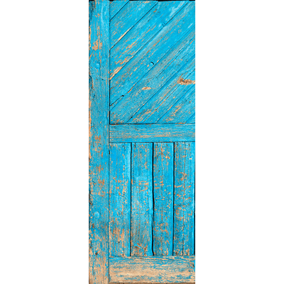 Blue Cabin Door Mural-door-Eazywallz