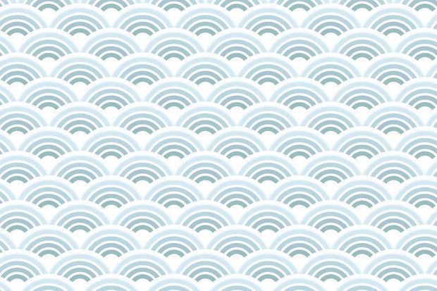 Blue waves pattern Wall Mural-Patterns-Eazywallz