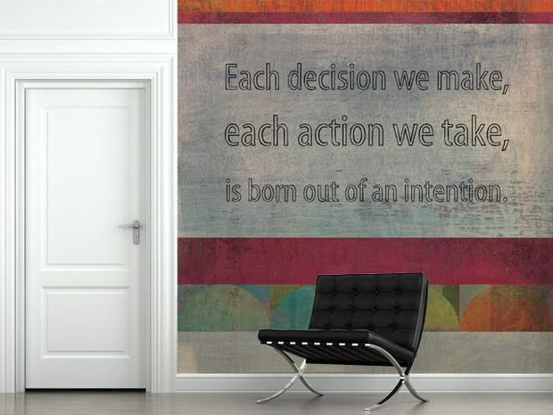 Born out of an Intention Wall Mural-Vintage,Zen,Words,Featured Category of the Month-Eazywallz