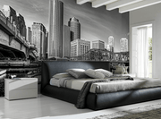Boston USA Cityscape Wall Mural-Black & White,Buildings & Landmarks,Cityscapes,Featured Category-Eazywallz