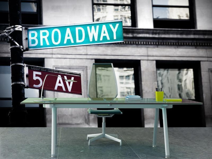 Broadway sign in New York City Wall Mural-Cityscapes,Urban,Buildings & Landmarks,Best Seller Murals,Featured Category-Eazywallz