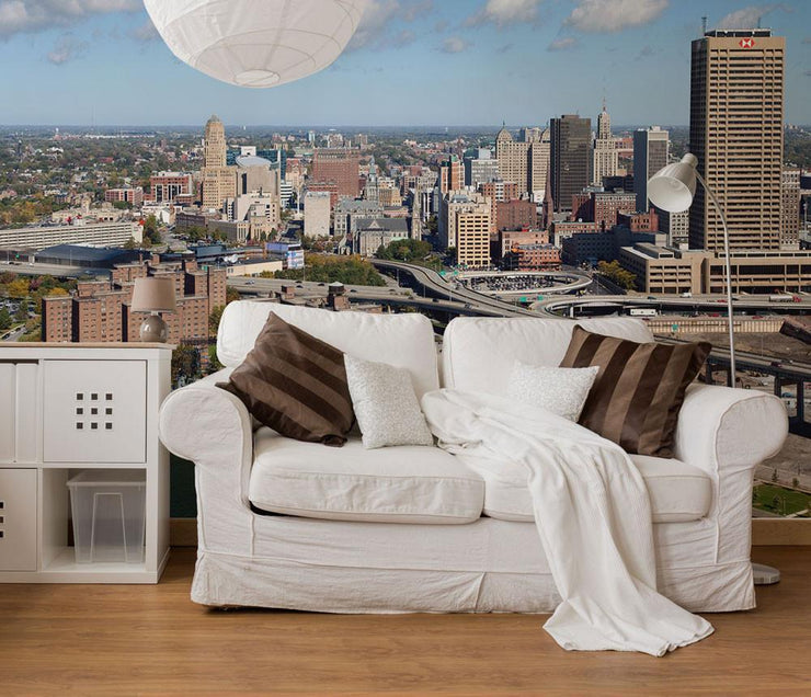 Buffalo, New York Skyline Wall Mural-Cityscapes-Eazywallz