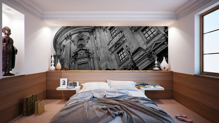 Building Detail Wall Mural-Abstract,Black & White,Buildings & Landmarks,Urban-Eazywallz