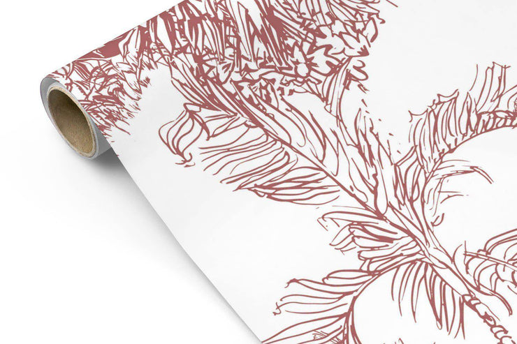 Burgundy Jungle Toile Panel