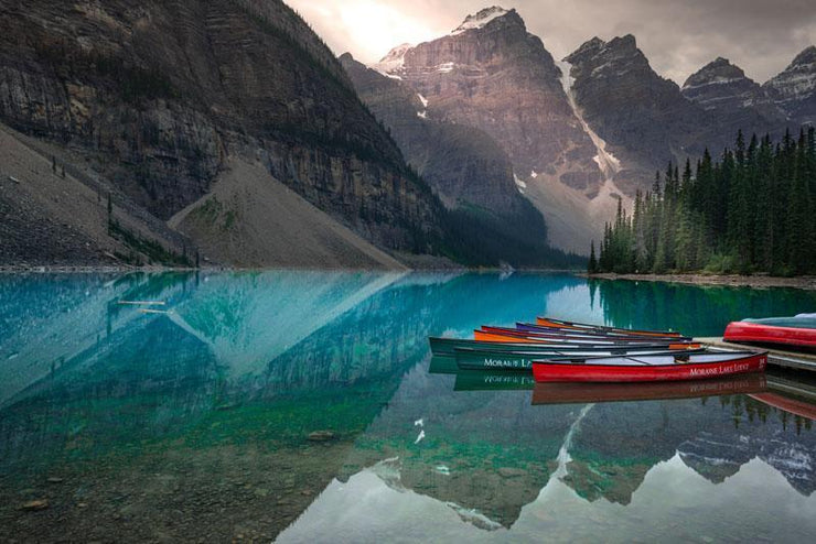 Calm Morning on Moraine Lake Wall Mural-Landscapes & Nature-Eazywallz