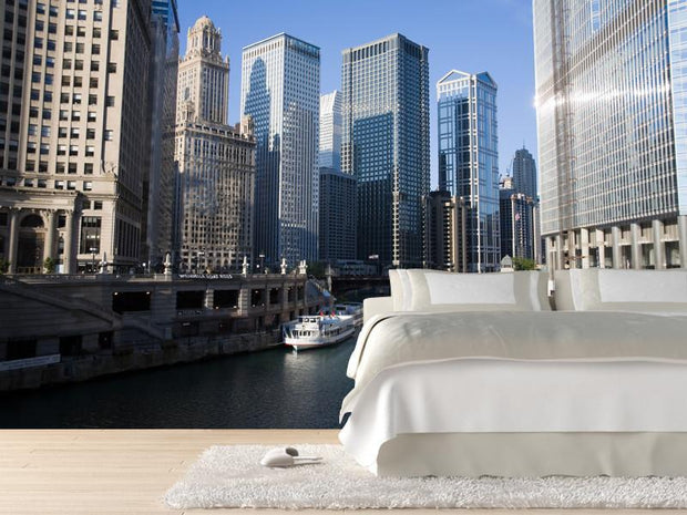 Chicago skyline Wall Mural-Cityscapes-Eazywallz