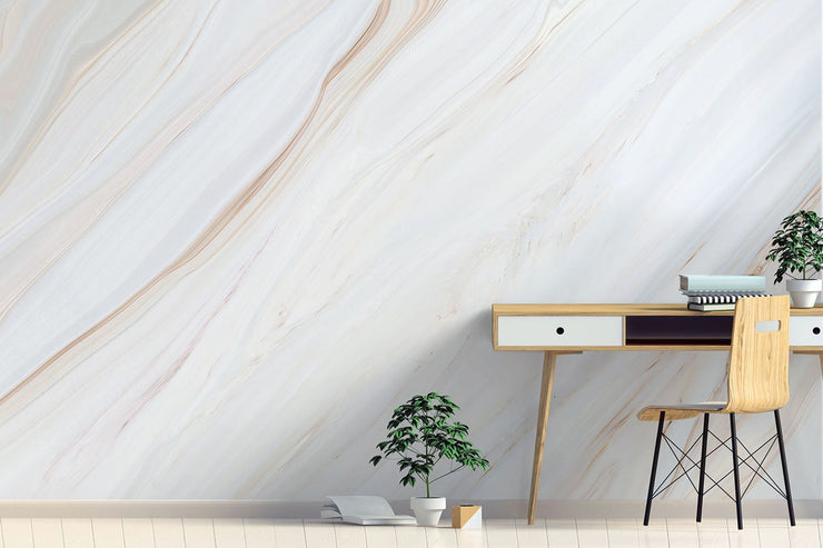 Clean White Marble Wallpaper Mural-Textures-Eazywallz