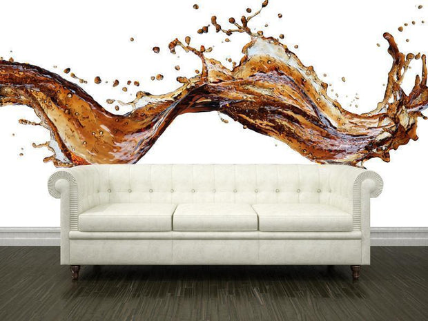 Cola splash Wall Mural-Abstract,Food & Drink-Eazywallz
