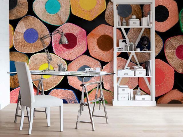 Colorful Crayons Wall Mural-Arts,Abstract,Macro-Eazywallz