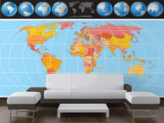 Complete World Map Wall Mural-Maps-Eazywallz