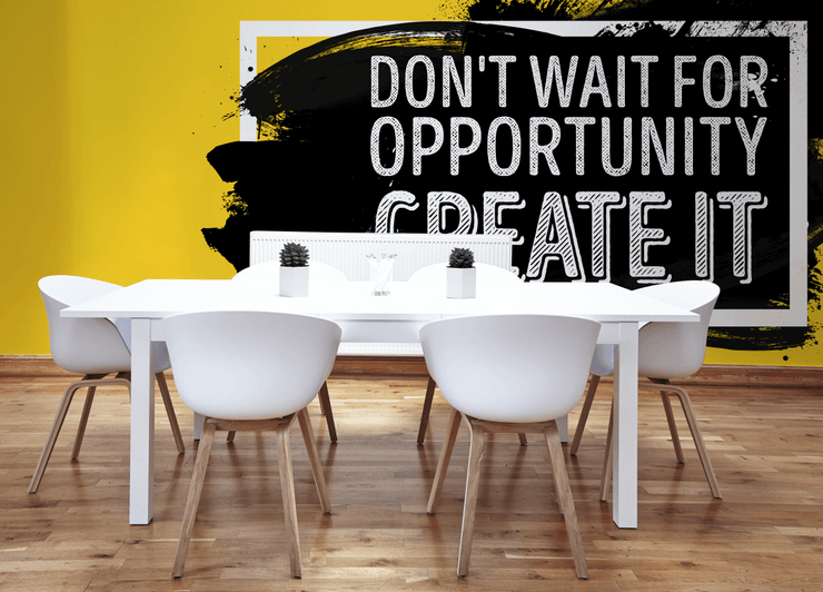 Create Opportunity Wall Mural-Words,Featured Category of the Month-Eazywallz