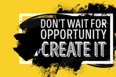 Create Opportunity Wall Mural-Words,Featured Category of the Month-Eazywallz