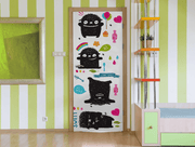 Cute Monster Door Mural-Kids' Stuff-Eazywallz