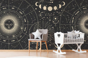 Dark Moon Phases Wall Mural-astrology-Eazywallz