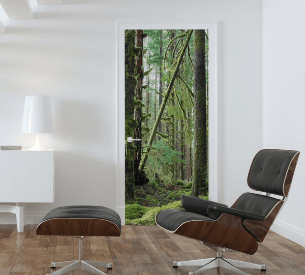 Deep Forest Green Moss Door Mural-Landscapes & Nature-Eazywallz